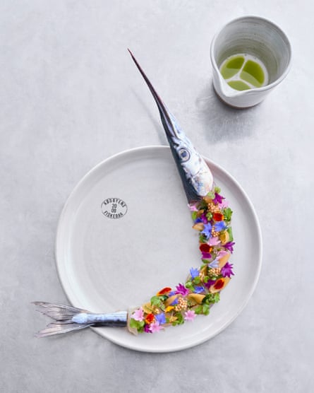A fish dish at Kødbyens Fiskebar, Copenhagen.