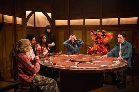 Spot-on … SNL UK’s sendup of The Traitors.
