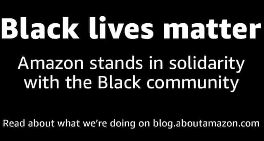 Amazon has called for an end to ‘the inequitable and brutal treatment of black people’.