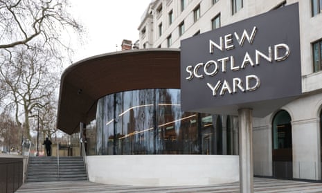 New Scotland Yard, the headquarters of the Metropolitan police, in London.