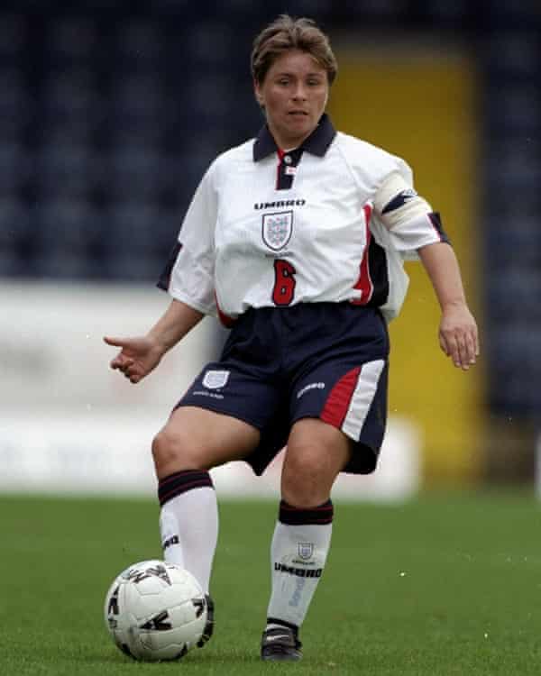 Gillian Coultard in action against Romania in 1998. She was first capped in 1981.