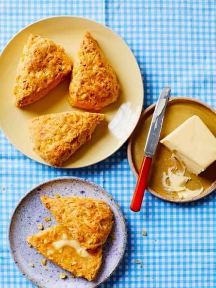 Jordan Bourke’s sweetcorn and cheese scones.