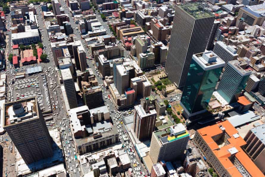 Heavy traffic in Johannesburg’s Central Business District.