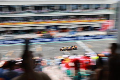 McLaren’s Lando Norris on his way to victory.