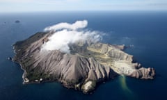 White Island is pictured on December 08, 2020 off the coast of Whakatane, New Zealand.