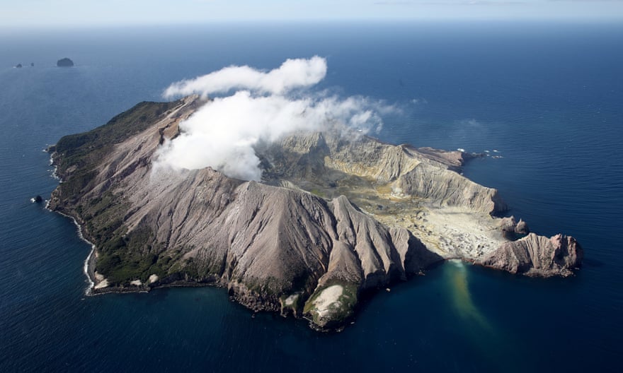The White Island / Whakaari volcano lies just over 50km offshore.