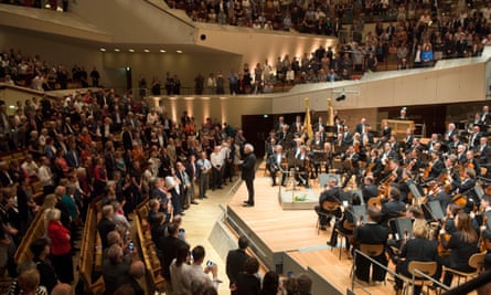 Taking his leave … Simon Rattle and the Berlin Philharmonic.