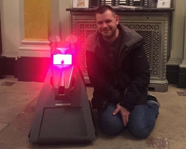 K-9, Doctor Who's robot dog, with Martin Belam in London