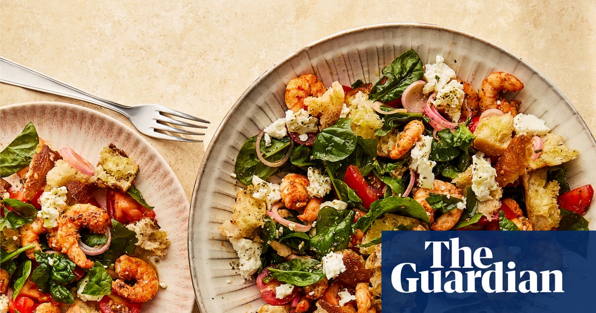Georgina Hayden’s quick and easy recipe for prawn and feta saganaki salad | Quick and easy