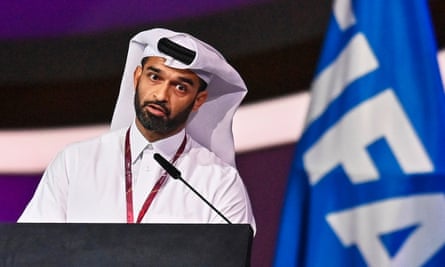 Hassan al-Thawadi, secretary general of the Supreme Committee for Delivery and Legacy, responds in Qatar.
