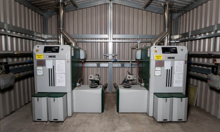 Two biomass boilers.