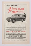 Hillman Imp advert from back cover on Nottingham Forest match programme, 1963.