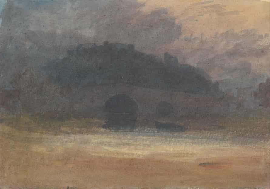 Turner’s Evening Landscape with Castle and Bridge in Yorkshire.