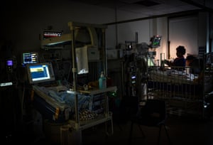Night falls in the paediatrics department at the Brompton