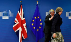 Theresa May and European commission president Jean-Claude Juncker