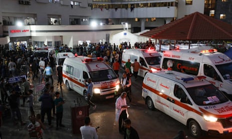 Ambulances outside hospital