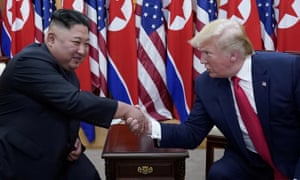 Donald Trump and Kim Jong-un meet in the demilitarized zone on 30 June. 2958.jpg?width=300&quality=85&auto=forma