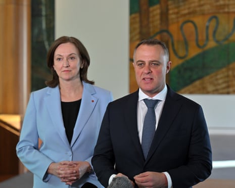 Liberal senator Maria Kovacic and shadow minister for industrial relations, Tim Wilson