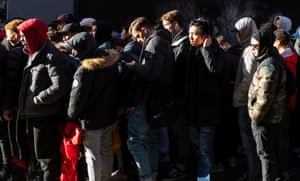 Queue of people