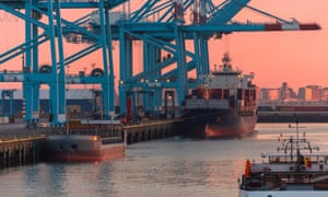 The Belgian port of Zeebrugge, one of Europe’s most important modern ports, which does 45% of its trade with the UK.