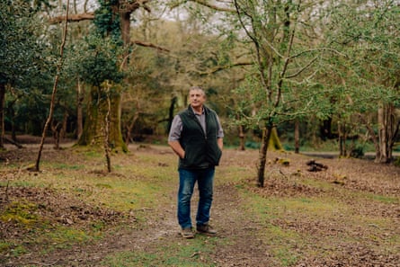 Andrew Parry-Norton on his farm in the new Forest