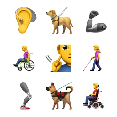 Apple’s new disabled emojis.