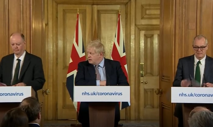 Boris Johnson Warns Britons To Avoid Non Essential Contact As Covid 19 Death Toll Rises As It Happened Politics The Guardian