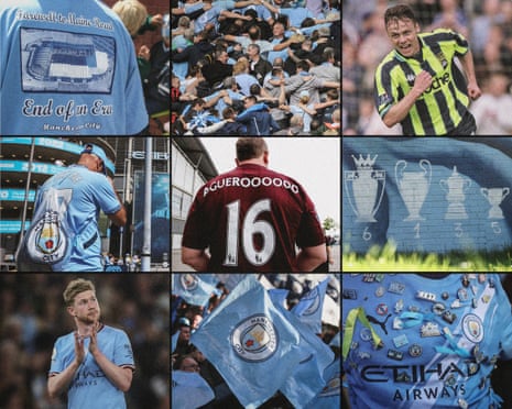 Manchester City fans and players composite