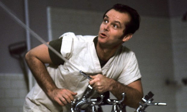 Jack Nicholson in One Flew Over the Cuckoo’s nest. 