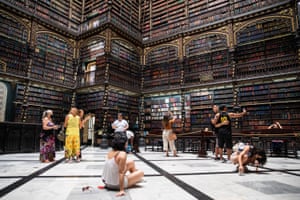 People visit the Royal Portuguese Cabinet of Reading