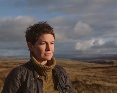 Portrait of Author Sarah Hall in Lake District, by Kat Green. 2024.