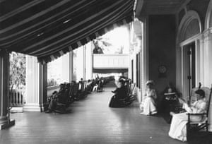 A long history of opulent leisure ... verandah of the Palm Beach Hotel. Photograph: Geo P Hall &amp; Son/The New York Historical Society/Getty Images