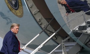 Donald Trump boarding Air Force One at Palm Beach International Airport on 31 December 2020.