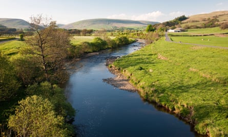 View along the river Hodder, Forest of Bowland, Lancashire