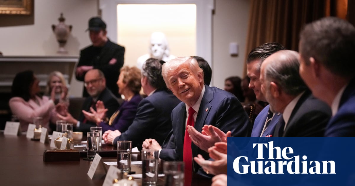 Trump administration briefing: president praises Doge's efforts and threatens US media