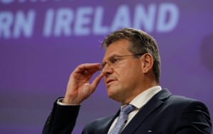 Maros Sefcovic at his news conference.