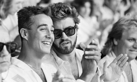 Ridgeley and Michael watching Live Aid at Wembley in 1985.