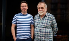 James Graham and Alan Bleasdale at the Royal Court theatre in Liverpool.