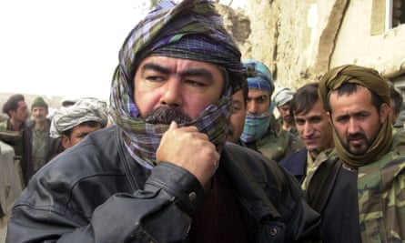 Dostum near Mazar-e-Sharif, northern Afghanistan, in November 2001 as the Taliban was forced from power.