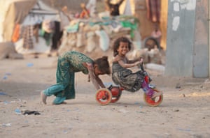 Yemeni children play