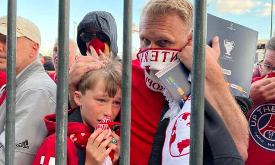 Children were among those trapped in the chaos outside the Stade de France.