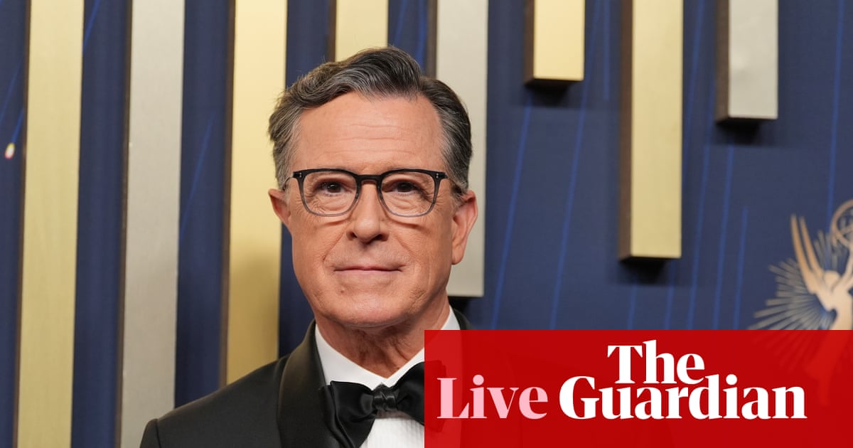 Stephen Colbert condemns Jimmy Kimmel suspension as ‘blatant assault on freedom of speech’ – live