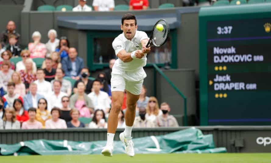 Novak Djokovic in full streak against Jack Draper