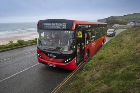A bus operated by the Go-Ahead Group in Newquay, Cornwall.