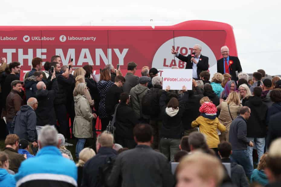 Jeremy Corbyn with former Blyth Valley MP Ronnie Campbell at a 2017 election campaign event. Campbell lost his seat in 2019, having been Blyth’s MP for 32 years.