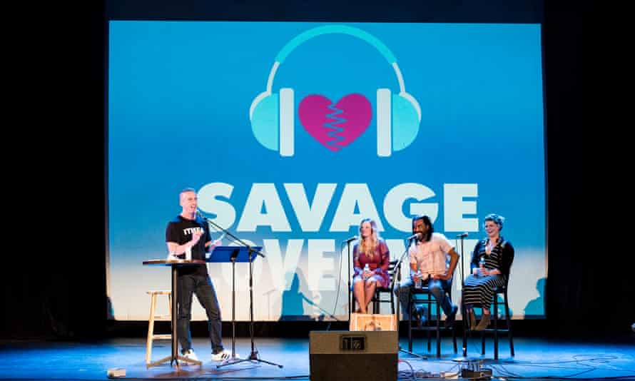 Dan Savage and guests live on stage answering audience questions for the Savage Lovecast.