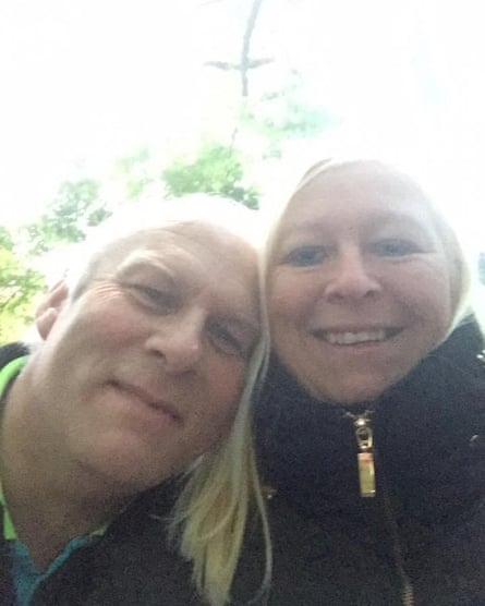 Mark Smith and his wife, Petra, smiling for an outdoor selfie