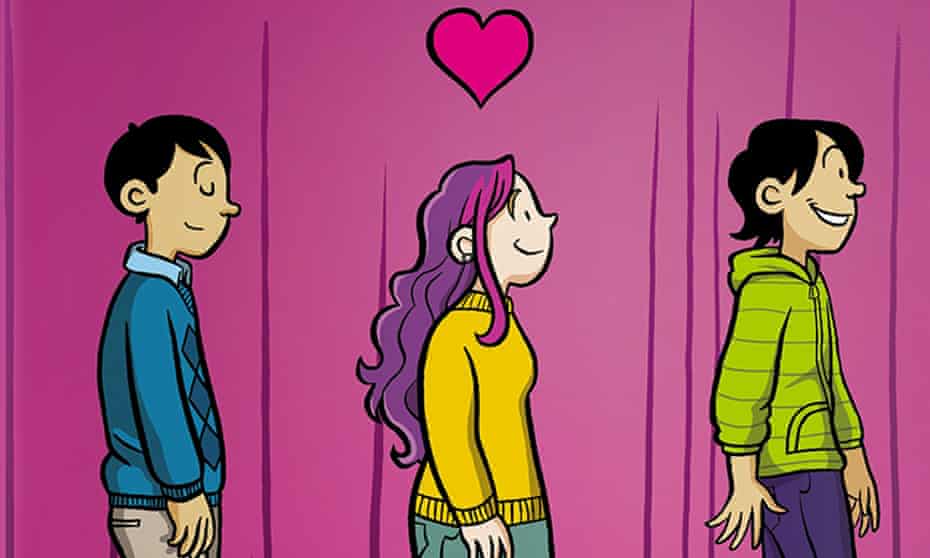 detail from the cover of Drama by Raina Telgemeier.