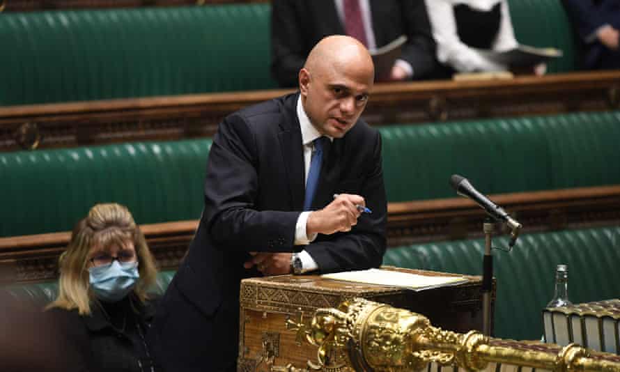 Sajid Javid in the House of Commons on Monday.