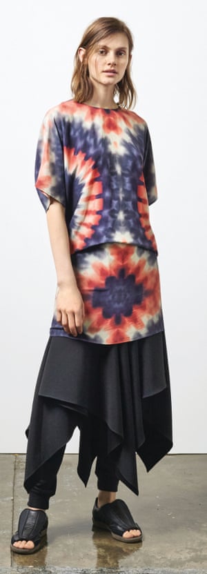 Tie dye blouse from the Warehouse collection.